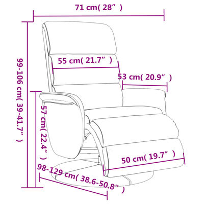 vidaXL Rozkładany fotel z podnóżkiem, brązowy, sztuczna skóra