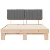 vidaXL Ramka ł&oacute;żka z tapicerowanym wezgłowiem Jasnoszary 150 x 200 cm