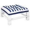 vidaXL Poduszka na paletę, niebiesko-białe paski, 70x70x12 cm, tkanina
