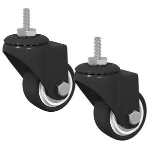 vidaXL Obrotowe k&oacute;łko 2 szt. Czarny 40,4 x 40,4 x 19,7 mm