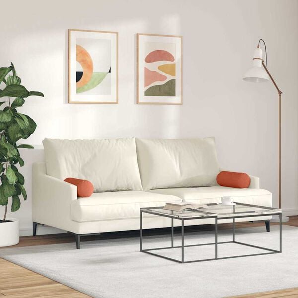 vidaXL Poduszki Wałkowe 2 pcs Czerwono-pomarańczowy &Oslash; 15 x 40 cm