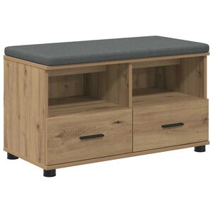 vidaXL Ławka w przedpokoju Dąb Rzemieślniczy 80 x 38 x 46 cm