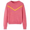 Sweter dziecięcy z dzianiny, brudny r&oacute;ż, 104
