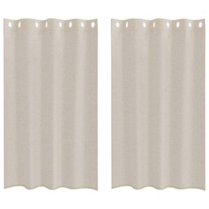 vidaXL Firany Voile 2 szt. piaskowy 175 x 140 cm Poliester