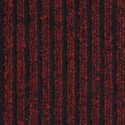 vidaXL Wycieraczka, prążkowana, czerwona, 40x60 cm