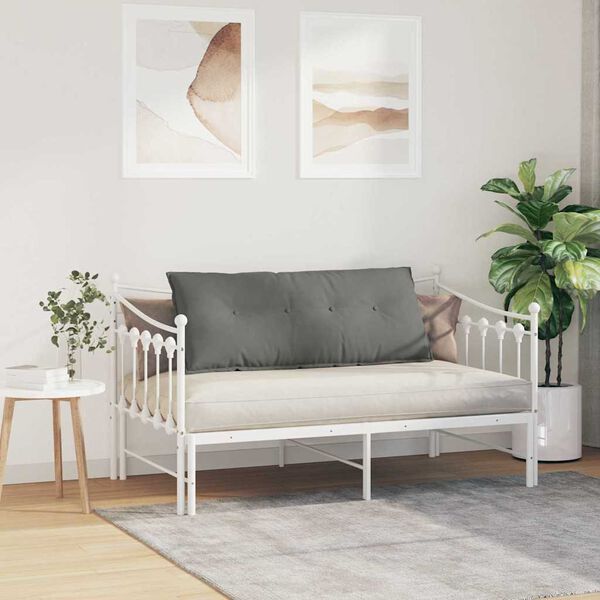 vidaXL Poduszka na plecy Ciemnoszary 120 x 50 cm Tkanina mikrofibrowa