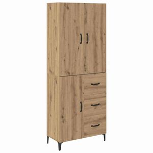 vidaXL Highboard Dąb rzemieślniczy 69,5 x 34 x 180 cm