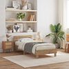 vidaXL Ramka ł&oacute;żka dąb artisan 100 x 200 cm Materiał drewnopochodny