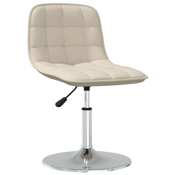 vidaXL Stołek barowy, kremowy, obity tkaniną