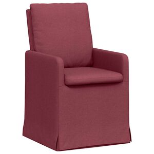 vidaXL Krzesła jadalne 2 szt. tkanina czerwone wino 57 x 67 x 98 cm
