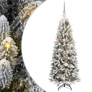 vidaXL Sztuczna choinka Biały 120 cm PVC, plastik, stal i PE