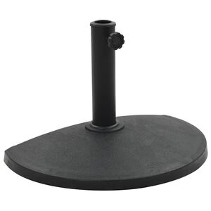 vidaXL Podstawa pod parasol ogrodowy, p&oacute;łokrągła, żywica, 9 kg, czarna