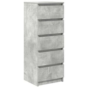 vidaXL Komoda z szufladami Betonowy Szary 37,5x35x99 cm Drewno klejone