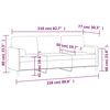 vidaXL 3-osobowa sofa z poduszkami, brązowa, 210 cm, aksamit