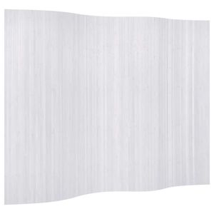 vidaXL Parawan bambusowy, biały, szerokość 250 cm, wysokość 165 cm