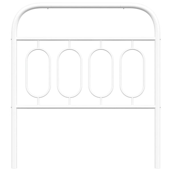 vidaXL Metalowe wymienne wezgłowie, białe, 90 cm