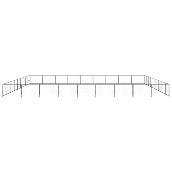 vidaXL Kojec dla psa, czarny, 81 m&sup2;, stalowy