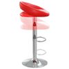 vidaXL Stołki barowe, 2 szt., czerwone, sztuczna sk&oacute;ra