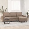 vidaXL 3-os. sofa z podn&oacute;żkiem, taupe, 180 cm, obita mikrofibrą