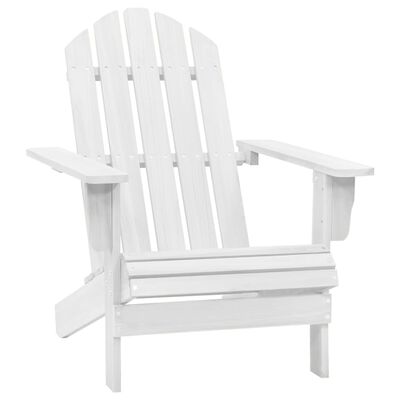 vidaXL Krzesło ogrodowe, drewniane, białe