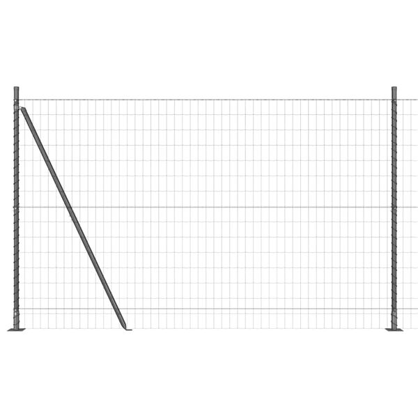 vidaXL Ogrodzenie z słupkiem Szary 1,6 x 10 m Stal i PVC
