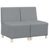 vidaXL Modułowa sofa bez podłokietnik&oacute;w 2 szt. Jasnoszary tkanina