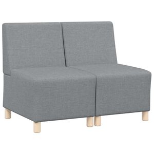 vidaXL Modułowa sofa bez podłokietnik&oacute;w 2 szt. Jasnoszary tkanina