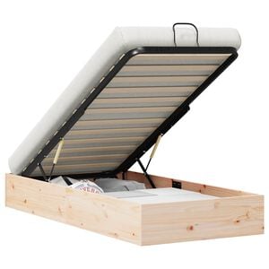 vidaXL Rama Ł&oacute;żka Otomanowego z Przechowalnią Naturalny 70 x 190 cm