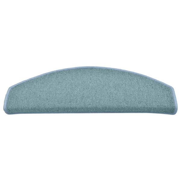 vidaXL Maty na schody 15 szt. 65x24x4 cm, niebieskie, p&oacute;łokrągłe, duże