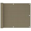 vidaXL Parawan balkonowy, kolor taupe, 75x300 cm, HDPE