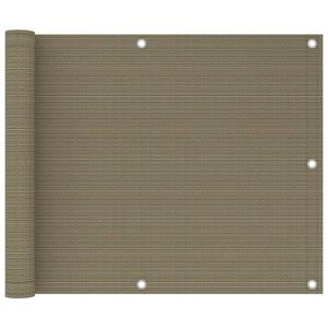 vidaXL Parawan balkonowy, kolor taupe, 75x300 cm, HDPE