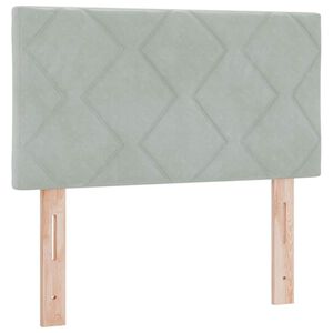 vidaXL Zagł&oacute;wek Jasnoszary 80 cm Aksamit