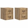 vidaXL Wisząca Szafka Nocna 2 pcs Dąb artisan 34,5 x 33 x 40 cm