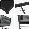 vidaXL Zestaw do jadalni w ogrodzie z poduszką 7 pcs Czarny