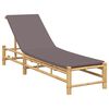vidaXL Leżak z poduszkami, 55x199x30 cm, bambus