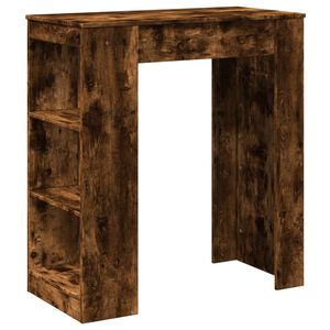 vidaXL Stolik barowy z p&oacute;łkami, przydymiony dąb, 95x47x103,5 cm