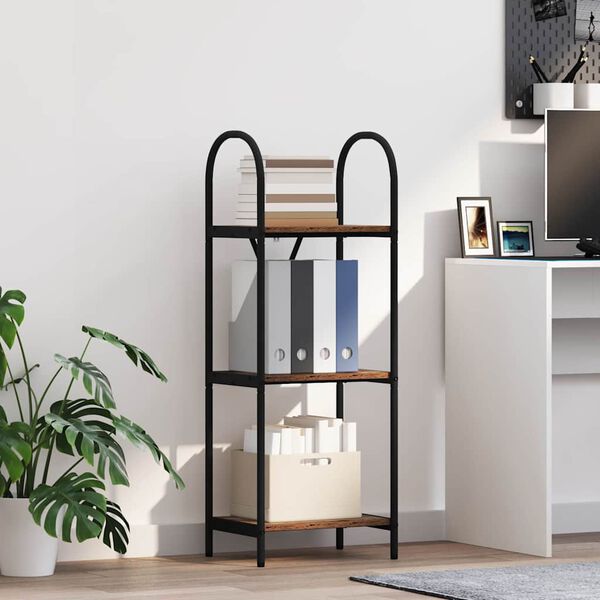 vidaXL P&oacute;łka na książki Stare drewno 40 x 30 x 109 cm