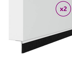 vidaXL Szczotki uszczelniające do drzwi samoprzylepne 2 pcs Biały