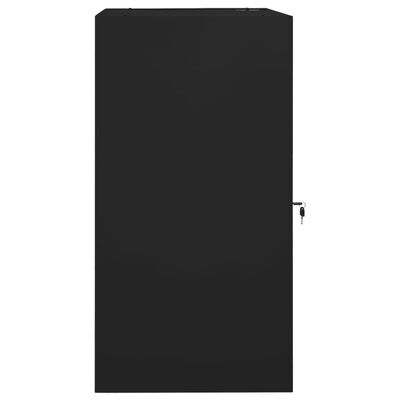 vidaXL Szafka na siodło, czarna, 53x53x105 cm, stalowa