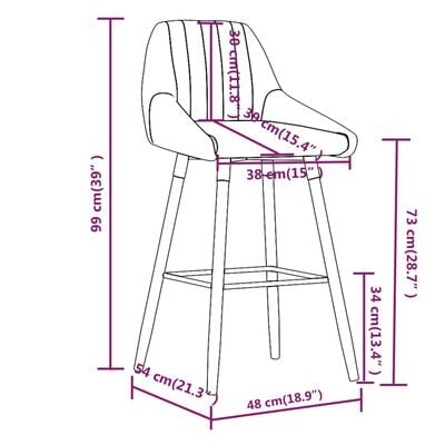 vidaXL Krzesło barowe, jasnoszare, obite tkaniną