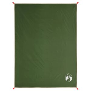 vidaXL Koc piknikowy z kołkami, zielony, 205x155 cm
