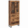 vidaXL Highboard 2 szt. Stare drewno 69,5 x 34 x 180 cm