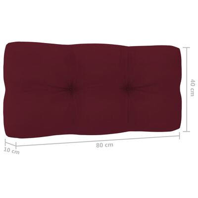 vidaXL Poduszki na sofę z palet, 2 szt., winna czerwień