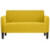vidaXL Sofa dwuosobowa ż&oacute;łta 109 cm aksamitna