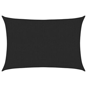 vidaXL Żagiel przeciwsłoneczny, 160 g/m&sup2;, czarny, 2x2,5 m, HDPE