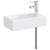 vidaXL Umywalka z kranem i odpływem chromowany 45,5 x 25,5 x 13 cm