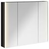 vidaXL Szafka z lustrem do łazienki Czarny Dąb 83,5 x 15,5 x 70 cm