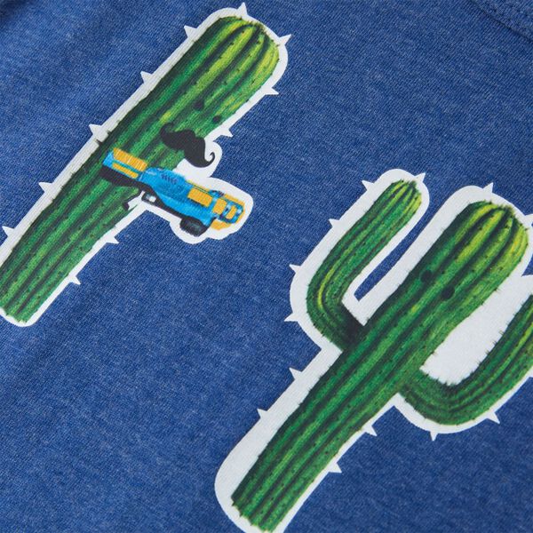 Dziecięca koszulka bez rękaw&oacute;w, ciemnoniebieski melanż, 128