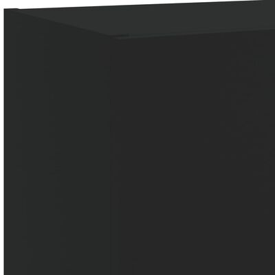 vidaXL Szafki TV, z LED, 2 szt., czarne, 40,5x30x60 cm