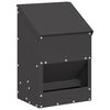 vidaXL Karmnik dla kur Czarny 21 x 16 x 33 cm 3 kg Stal zimnowalcowana